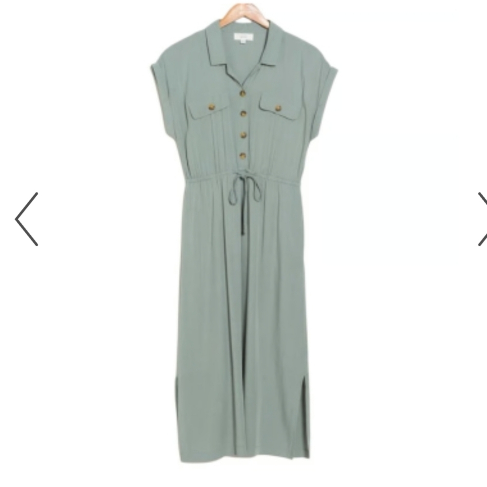 Lucky Brand Short Sleeve Utility Dress Sz M